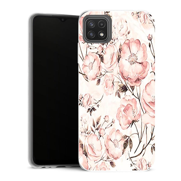 Coque Samsung Galaxy A22 5G Aesthetic roses et pivoines victoriennes - MaCoquePerso