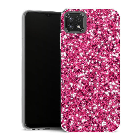 Coque Samsung Galaxy A22 5G Aesthetic Scintillement Rose - MaCoquePerso