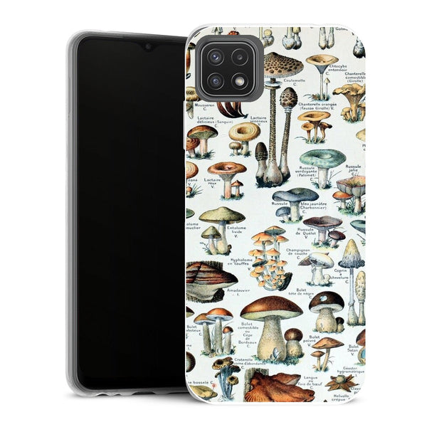 Coque Samsung Galaxy A22 5G Aesthetic Tableau des champignons comestibles vintage - MaCoquePerso