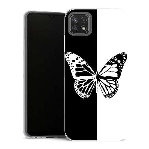 Coque Samsung Galaxy A22 5G Animaux Butterfly nb - MaCoquePerso