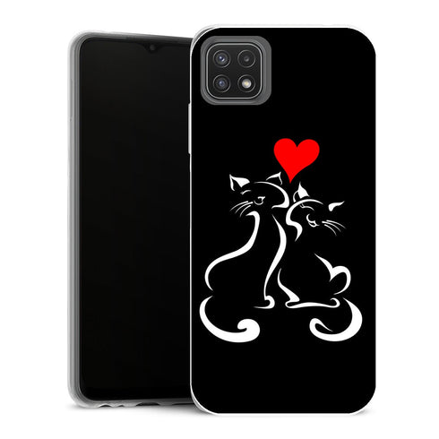 Coque Samsung Galaxy A22 5G Animaux Cats in love - MaCoquePerso