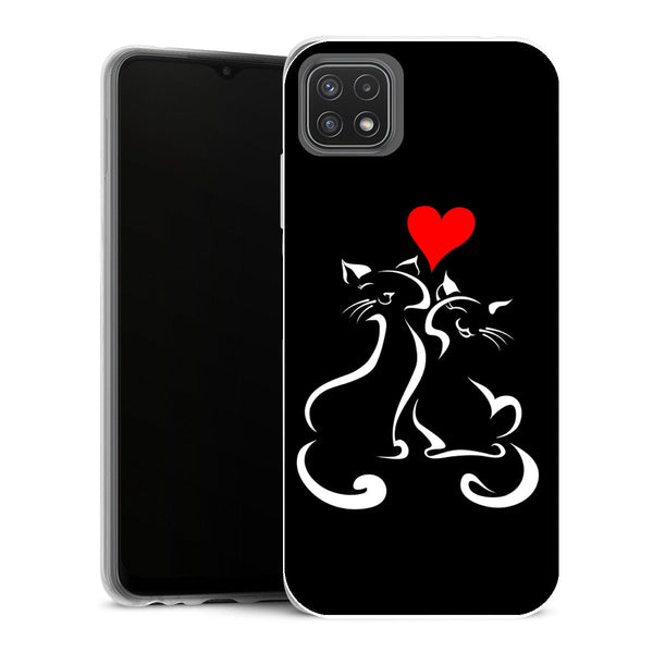 Coque Samsung Galaxy A22 5G Animaux Cats in love - MaCoquePerso