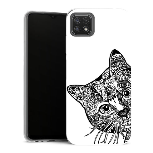 Coque Samsung Galaxy A22 5G Animaux Chat Azteque - MaCoquePerso