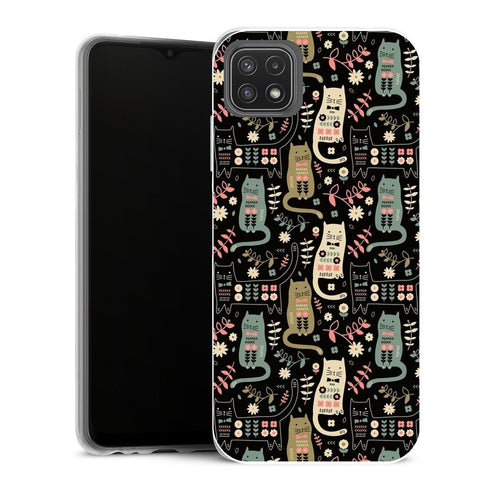 Coque Samsung Galaxy A22 5G Animaux Chat Folk - MaCoquePerso