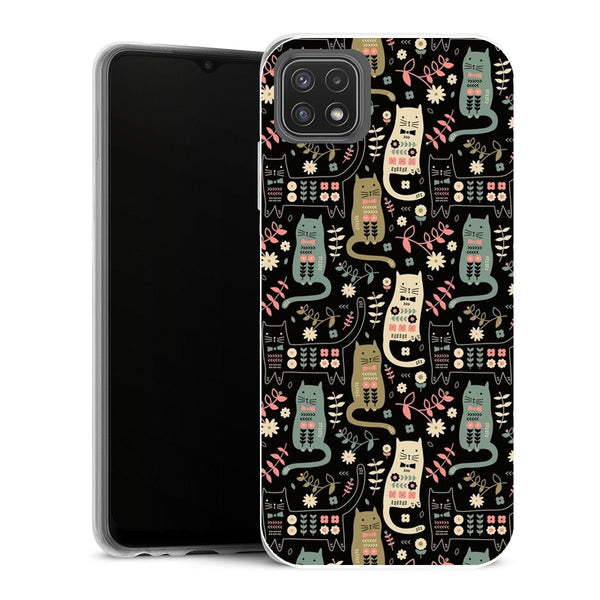 Coque Samsung Galaxy A22 5G Animaux Chat Folk - MaCoquePerso