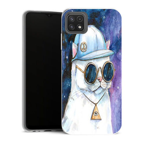 Coque Samsung Galaxy A22 5G Animaux CHAT HIPSTER 212484198 - MaCoquePerso