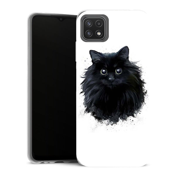 Coque Samsung Galaxy A22 5G Animaux Chat noir - MaCoquePerso