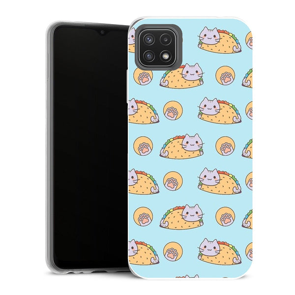 Coque Samsung Galaxy A22 5G Animaux Chats et tacos - MaCoquePerso