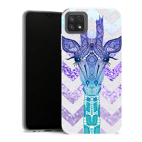Coque Samsung Galaxy A22 5G Animaux Glitter Girafe - MaCoquePerso
