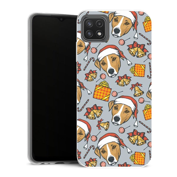 Coque Samsung Galaxy A22 5G Animaux Jack Russell Noël Cadeaux de vacances - MaCoquePerso