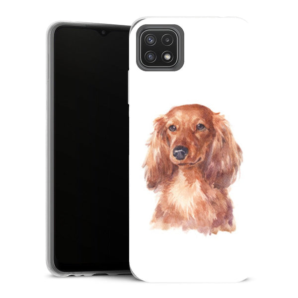 Coque Samsung Galaxy A22 5G Animaux Mon Tekel en portrait 352199972 - MaCoquePerso