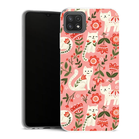Coque Samsung Galaxy A22 5G Animaux Motif de chat folklorique - MaCoquePerso
