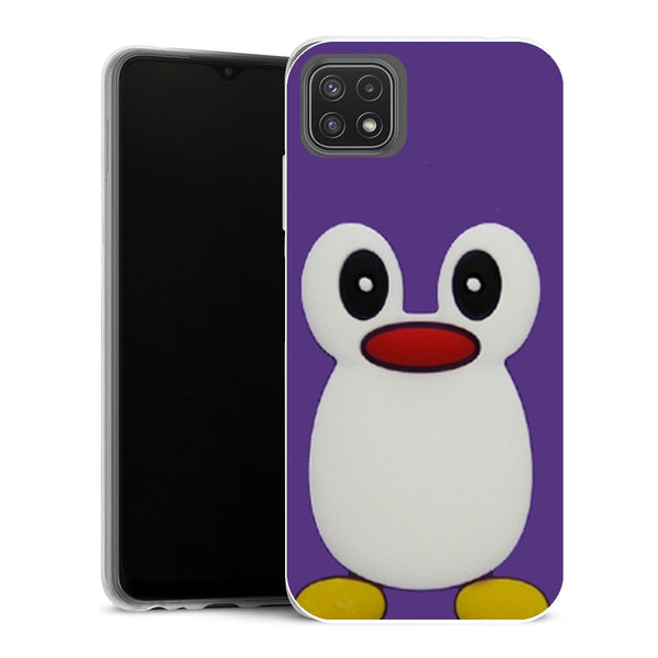 Coque Samsung Galaxy A22 5G Animaux Pingouin Violet - MaCoquePerso