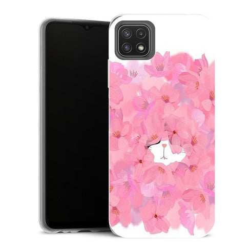 Coque Samsung Galaxy A22 5G Animaux Pinky Cat - MaCoquePerso