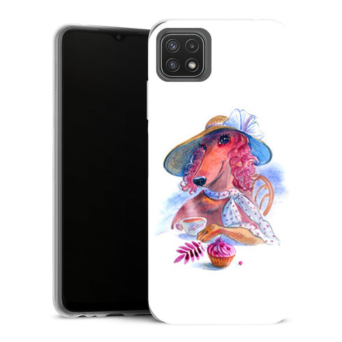 Coque Samsung Galaxy A22 5G Animaux Teckel cupcake 255375167 - MaCoquePerso