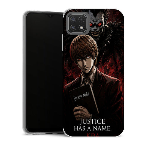 Coque Samsung Galaxy A22 5G Death Note Justice Has A Name Kira - MaCoquePerso