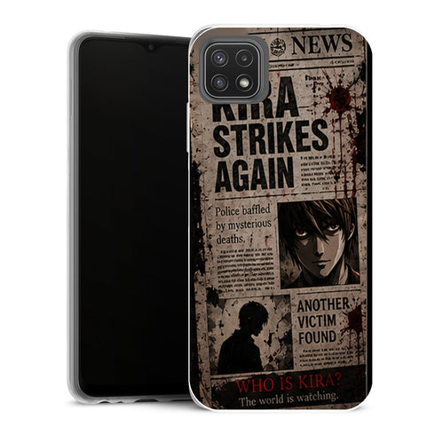 Coque Samsung Galaxy A22 5G Death Note Kira Strikes Again Journal - MaCoquePerso