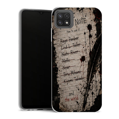 Coque Samsung Galaxy A22 5G Death Note Liste Noms Carnet - MaCoquePerso