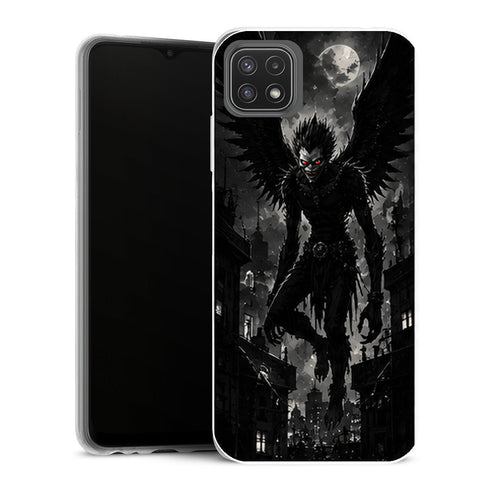 Coque Samsung Galaxy A22 5G Death Note Ryuk Lune Noire - MaCoquePerso