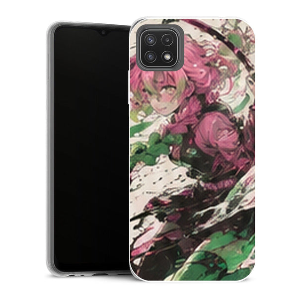 Coque Samsung Galaxy A22 5G Demon Slayer Mitsuri Kanroji Encre Verte Combat - MaCoquePerso