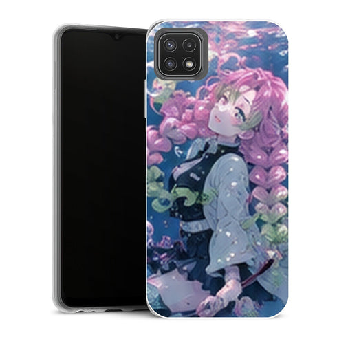 Coque Samsung Galaxy A22 5G Demon Slayer Mitsuri Kanroji Repos Eau Bleue - MaCoquePerso