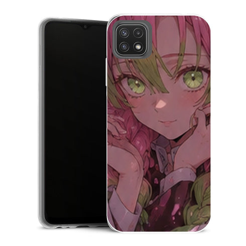 Coque Samsung Galaxy A22 5G Demon Slayer Mitsuri Kanroji Visage Doux Sombre - MaCoquePerso