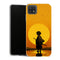 Coque Samsung Galaxy A22 5G Demon Slayer Zenitsu Agatsuma Silhouette Soleil Jaune - MaCoquePerso