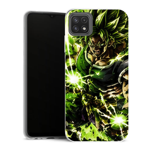 Coque Samsung Galaxy A22 5G Dragon Ball Dragon Ball Broly Aura Verte - MaCoquePerso