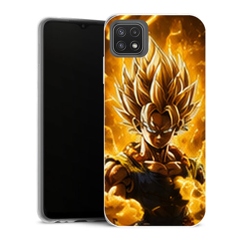 Coque Samsung Galaxy A22 5G Dragon Ball Dragon Ball Gohan Aureole Or - MaCoquePerso