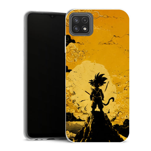 Coque Samsung Galaxy A22 5G Dragon Ball Dragon Ball Goku Encre Jaune - MaCoquePerso