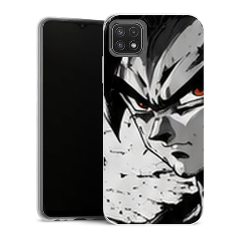 Coque Samsung Galaxy A22 5G Dragon Ball Dragon Ball Goku Manga Noir Blanc - MaCoquePerso
