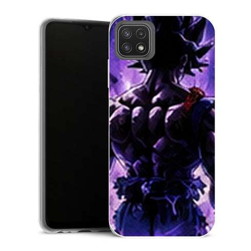 Coque Samsung Galaxy A22 5G Dragon Ball Dragon Ball Goku Ombre Violette Dos - MaCoquePerso
