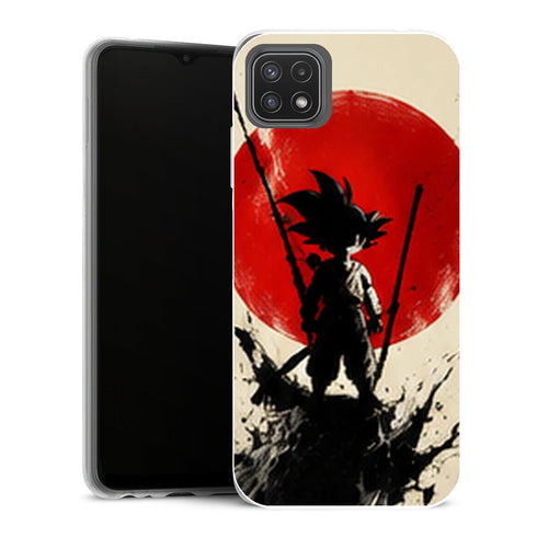 Coque Samsung Galaxy A22 5G Dragon Ball Dragon Ball Goku Samourai Soleil Rouge - MaCoquePerso
