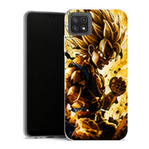 Coque Samsung Galaxy A22 5G Dragon Ball Dragon Ball Goku Super Saiyan Or - MaCoquePerso