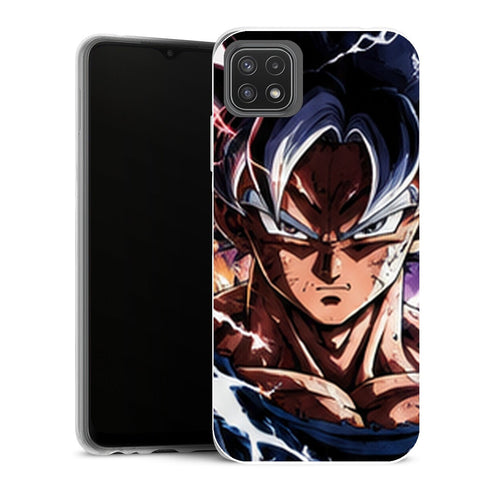 Coque Samsung Galaxy A22 5G Dragon Ball Dragon Ball Goku Ultra Instinct Portrait - MaCoquePerso
