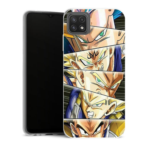 Coque Samsung Galaxy A22 5G Dragon Ball Dragon Ball Manga Nouvelles Regard Vegeta - MaCoquePerso