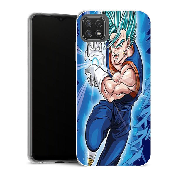 Coque Samsung Galaxy A22 5G Dragon Ball Dragon Ball Manga Nouvelles Super Vegeta Bleu - MaCoquePerso