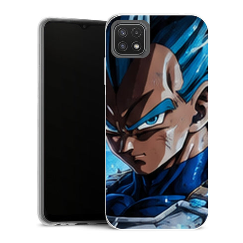 Coque Samsung Galaxy A22 5G Dragon Ball Dragon Ball Vegeta Blue Portrait - MaCoquePerso