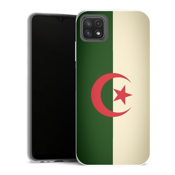 Coque Samsung Galaxy A22 5G Drapeaux Drapeau Algerie vintage - MaCoquePerso