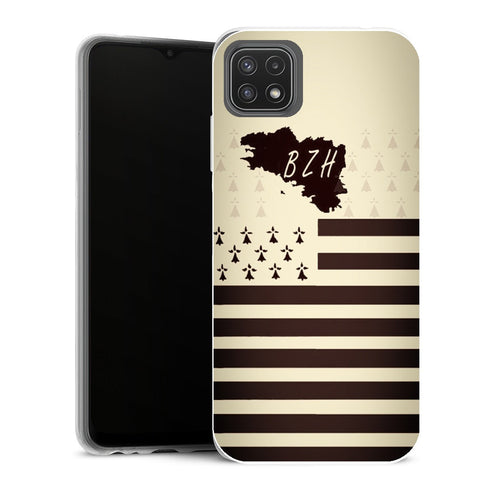 Coque Samsung Galaxy A22 5G Drapeaux Drapeau Breizh vintage - MaCoquePerso