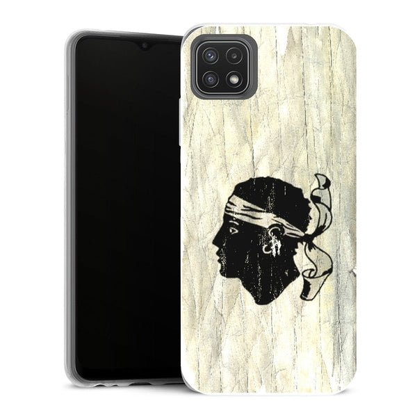 Coque Samsung Galaxy A22 5G Drapeaux Drapeau Corse Blanc Vintage - MaCoquePerso