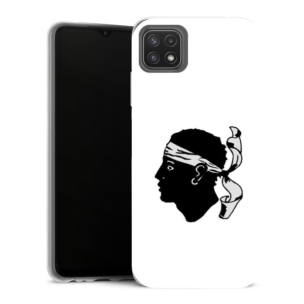 Coque Samsung Galaxy A22 5G Drapeaux Drapeau Corse Blanc - MaCoquePerso