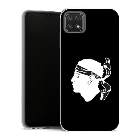 Coque Samsung Galaxy A22 5G Drapeaux Drapeau Corse Noir - MaCoquePerso