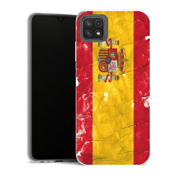 Coque Samsung Galaxy A22 5G Drapeaux Drapeau Espagne VINTAGE - MaCoquePerso