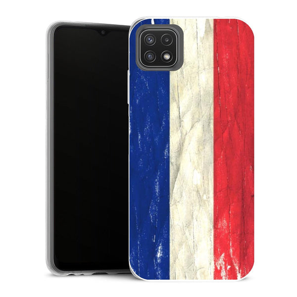 Coque Samsung Galaxy A22 5G Drapeaux Drapeau France VINTAGE - MaCoquePerso