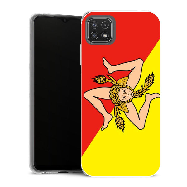 Coque Samsung Galaxy A22 5G Drapeaux Drapeau Sicile - MaCoquePerso