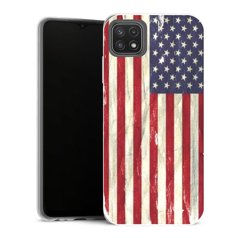 Coque Samsung Galaxy A22 5G Drapeaux Drapeau USA VINTAGE - MaCoquePerso