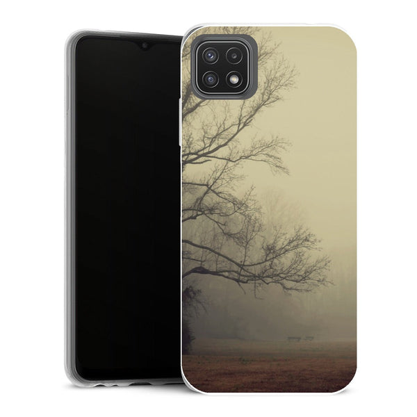 Coque Samsung Galaxy A22 5G Fleurs a gathering of fog - MaCoquePerso