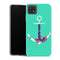Coque Samsung Galaxy A22 5G Fleurs Ancre Florale Turquoise - MaCoquePerso