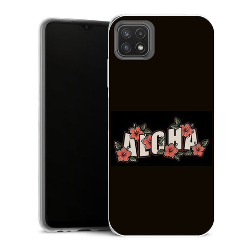 Coque Samsung Galaxy A22 5G Fleurs Aquarelle florale hawaïenne tropicale Aloha 2001202937 - MaCoquePerso